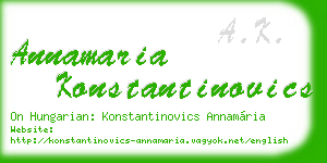 annamaria konstantinovics business card