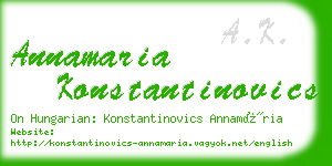 annamaria konstantinovics business card